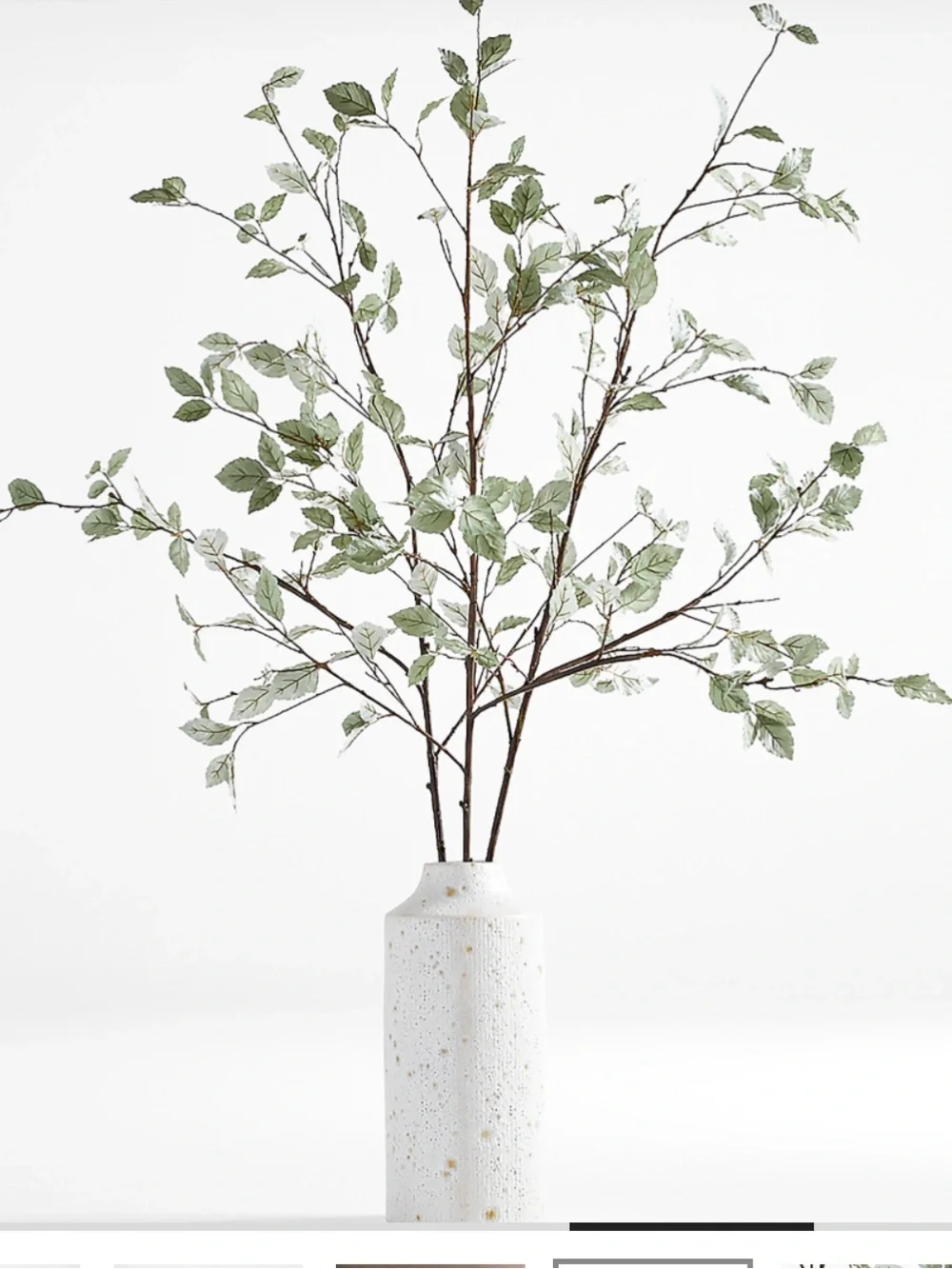 Crate and Barrel Decorative Ivy branch leaves Faux Greenery Home TWO brand new